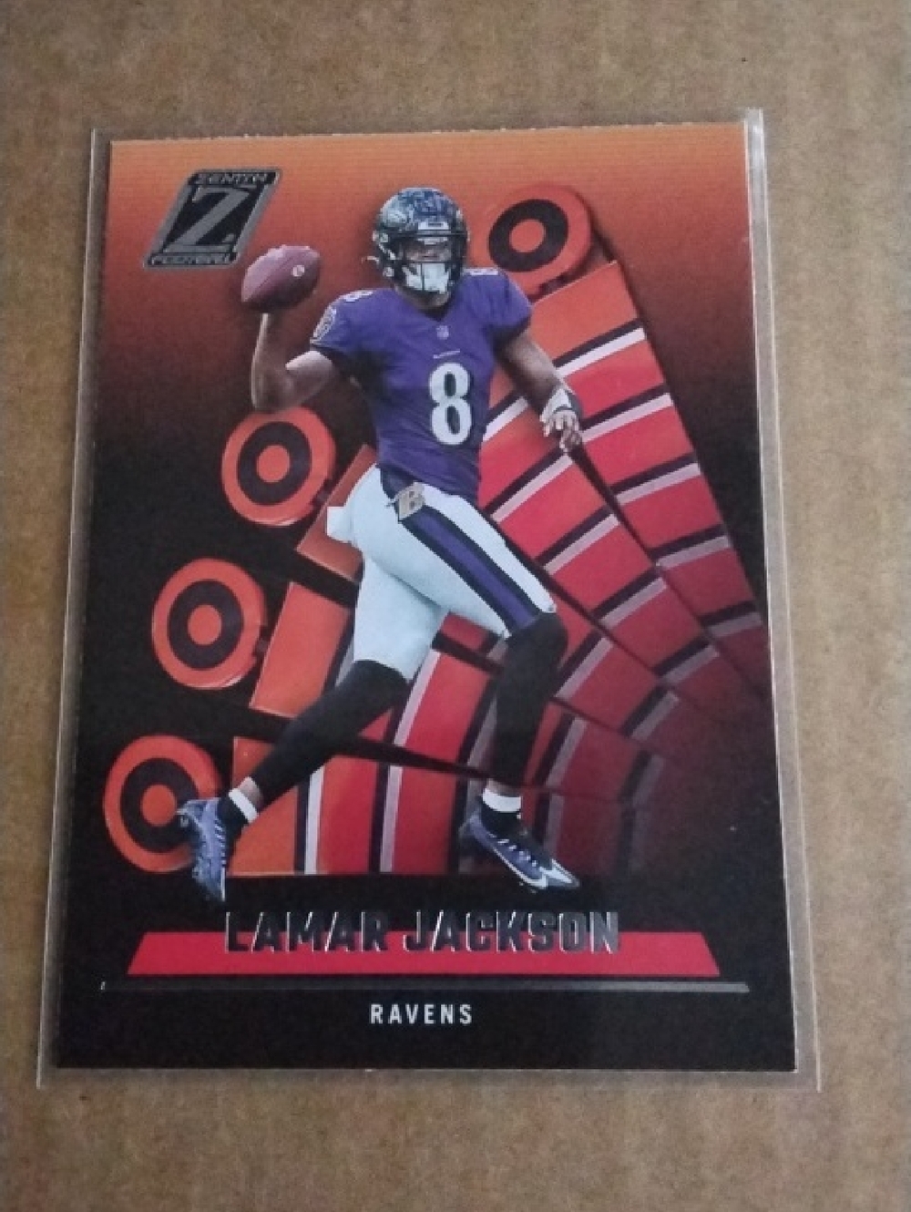 2022 Zenith Lamar Jackson #26 FOOTBALL CARD Baltimore Ravens Red Zone